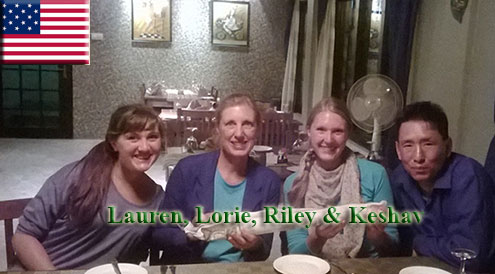 Lauren, Lorie, Riley and Keshav